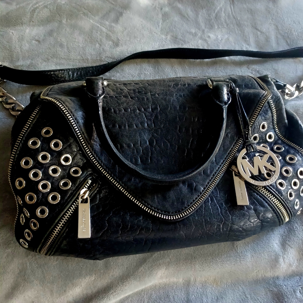 Michael Kors Black Leather Satchel
